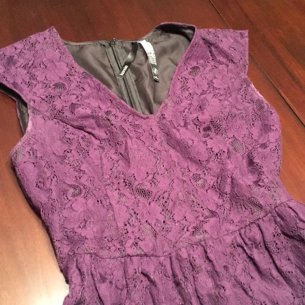 Purple lace dress